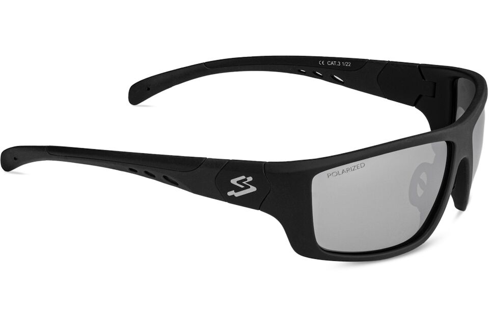 Gafas Infantil SPIUK Smily - Montura Negra Lente Espejo Plata