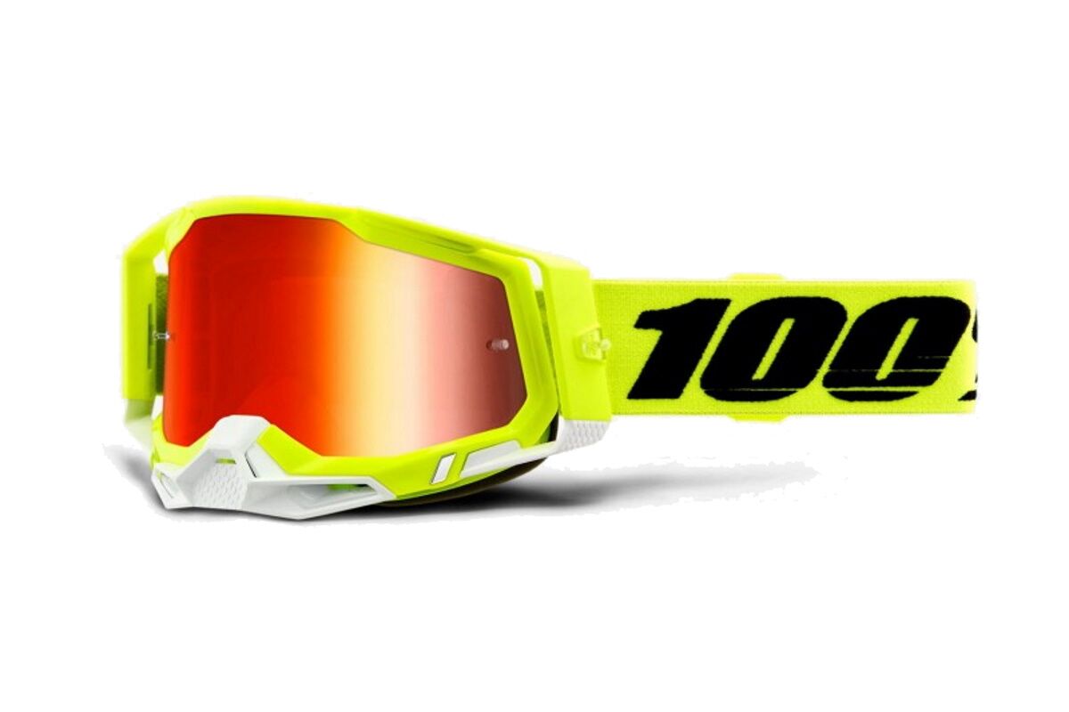 Gafas máscara 100% - RACECRAFT2 Goggle - Yellow - Mirror Red Lens