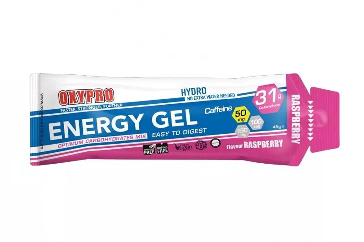 Gel energético OXIPRO - ENERGY Gel líquido - FRAMBUESA 50mg CAFEINA