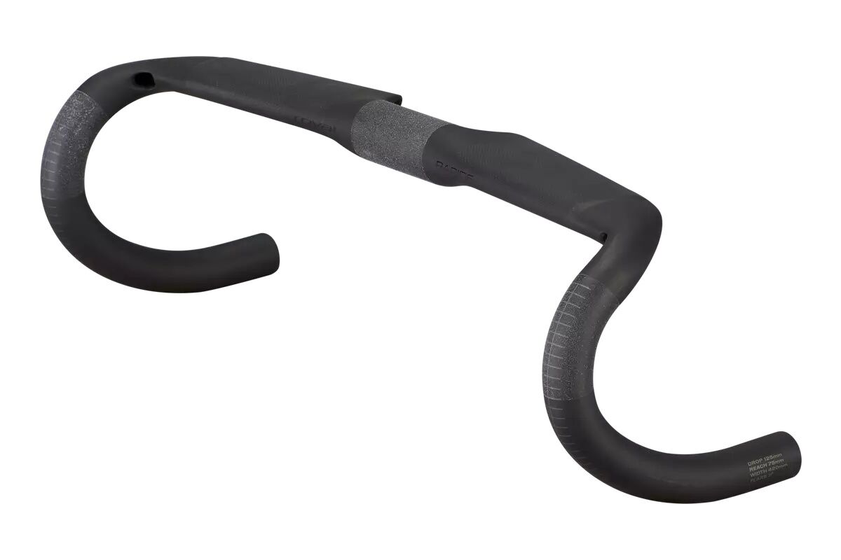 Manillar de carretera Specialized Roval Rapide, aerodinámico y ultraligero, diseñado para maximizar el rendimiento y la comodidad en cada ruta. Fabricado en fibra de carbono de alto módulo.