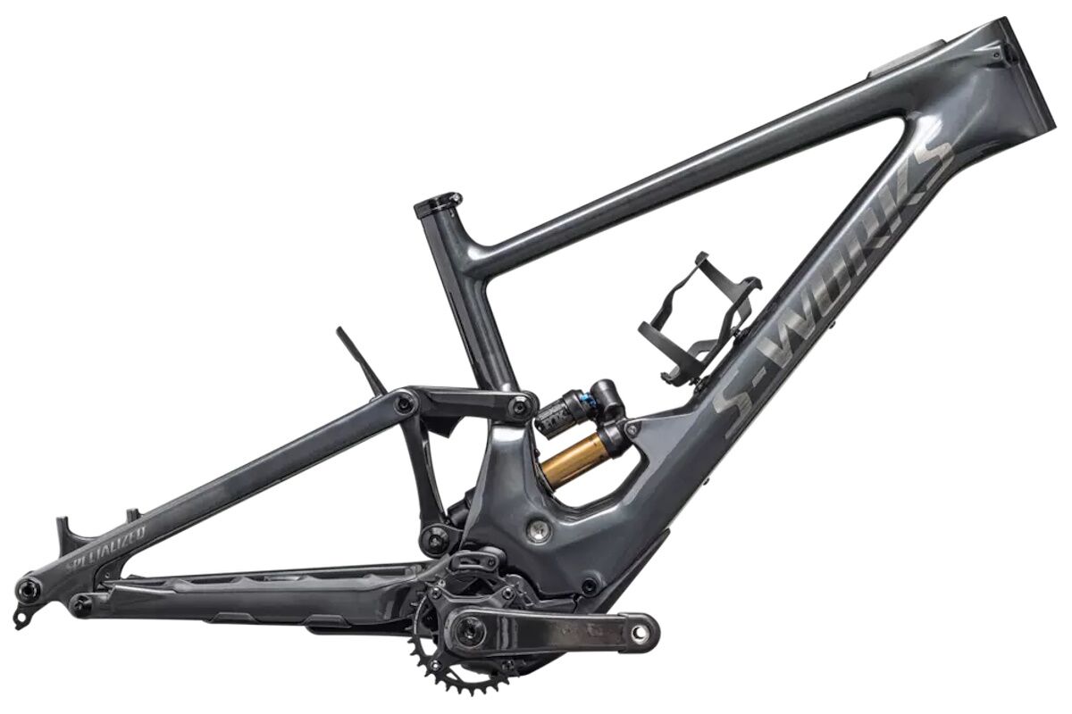 Cuadro Specialized S-Works Turbo Kenevo SL2 - Gloss Black Liquid Metal / Brushed Liquid Metal / Black Brushed Chrome