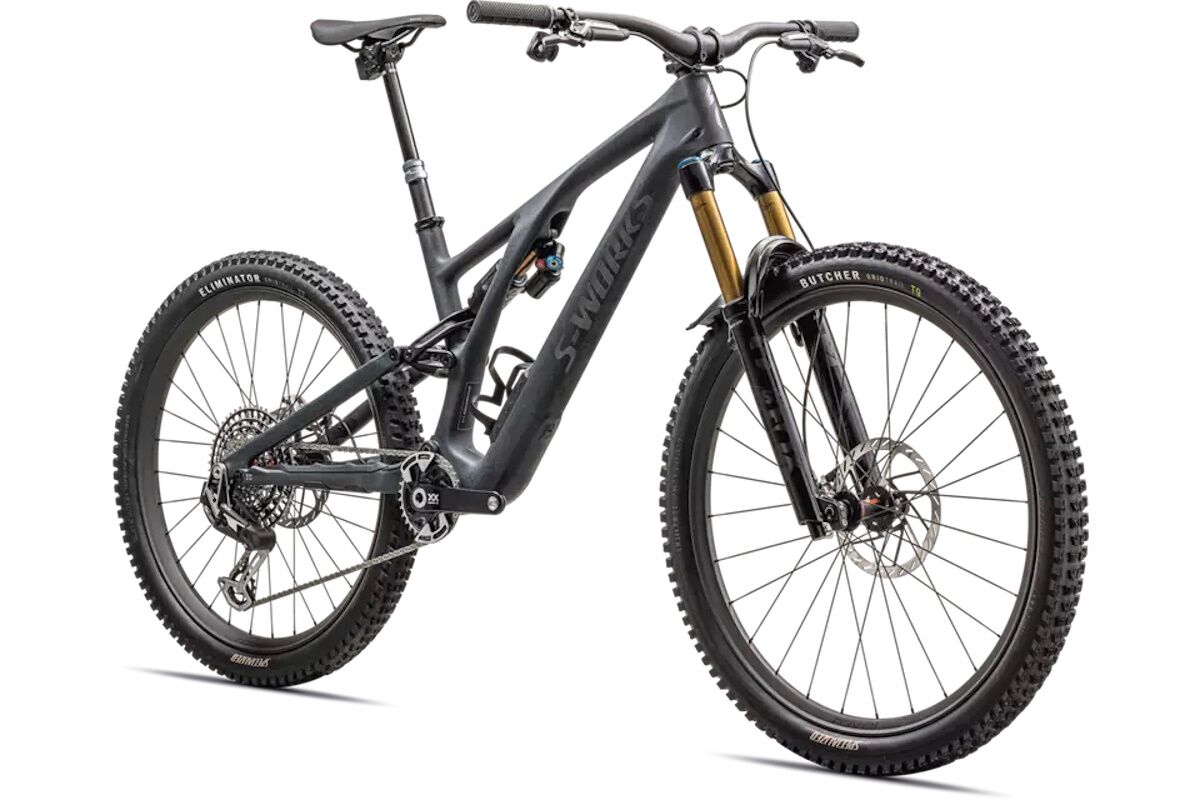 Specialized S-Works Stumpjumper EVO T-Type 2024 - Satin Smoke/ Cool Grey / Electric Green / Gloss Smoke Liquid Metal - Imagen 2
