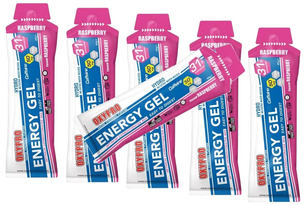 Gel energético OXIPRO - ENERGY Gel líquido - FRAMBUESA 50mg CAFEINA - Imagen 2