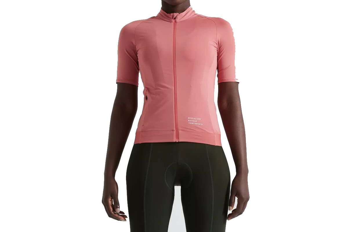 Maillot de manga corta Specialized Foundation para mujer en diseño brillante y ajuste semi-form, ideal para ciclistas que buscan destacar con estilo, comodidad y calidad premium.