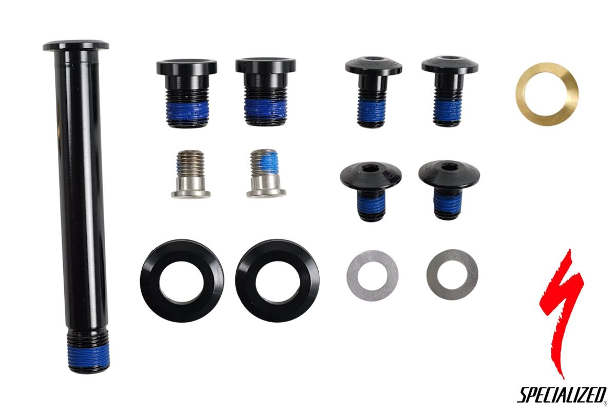 Kit de pernos de pivote de suspensión original Specialized S190500003 negro anodizado para Epic Carbon 2018-2020, repuesto completo y compatible.