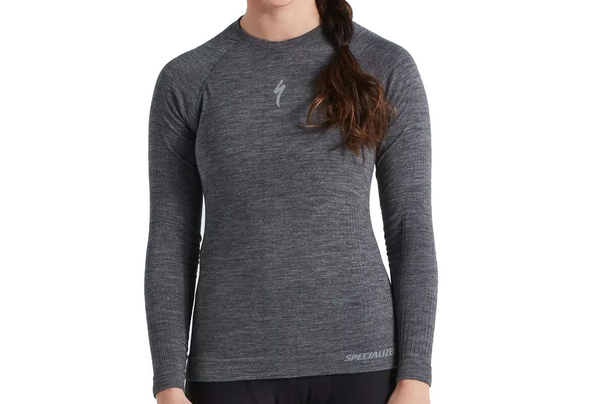Specialized SEAMLESS MERINO BASELAYER LS WMN 2023, primera capa sin costuras y termorreguladora