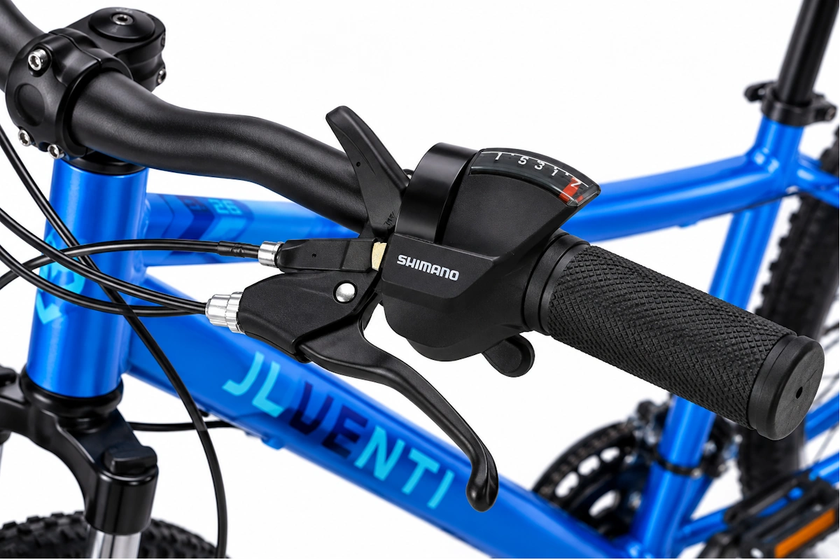 Bicicleta Juvenil JL Wenti 26" Barra Alta Acero Suspensión Shimano 1x7 - Imagen 3
