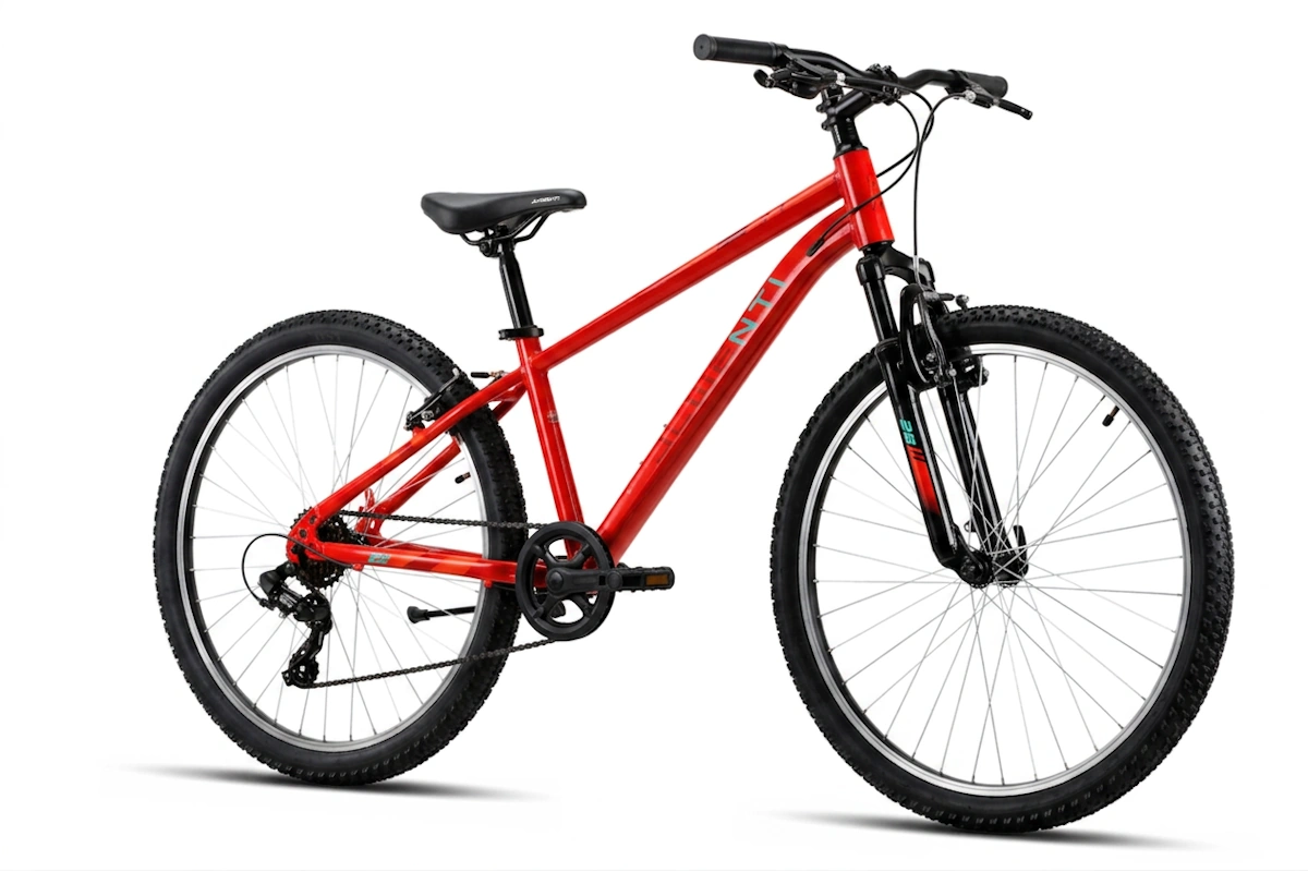 Bicicleta Juvenil JL Wenti 26" Barra Alta Acero Suspensión Shimano 1x7 - Imagen 4