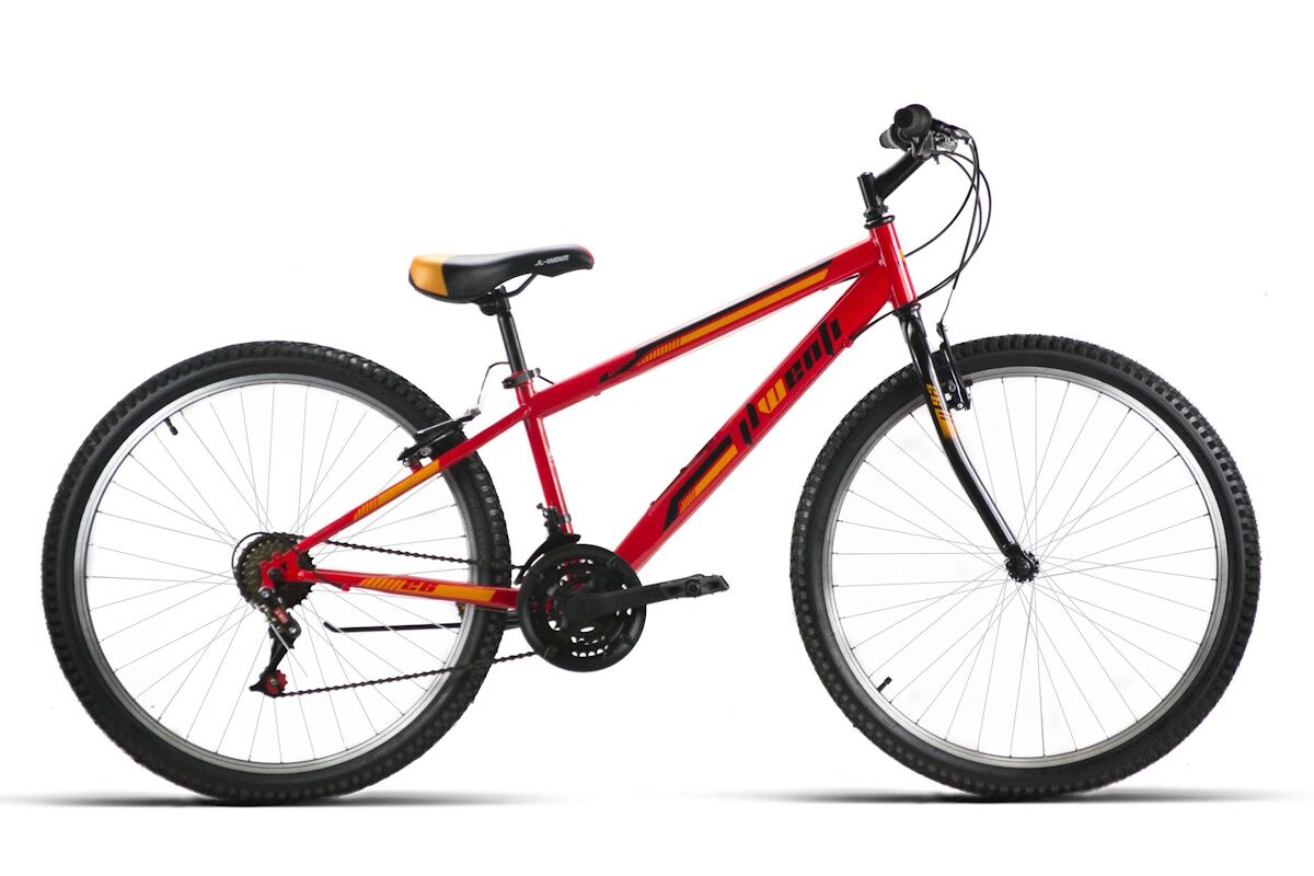 Bicicleta juvenil JL Wenti 24 pulgadas, acero eco, barra alta tipo MTB o barra baja tipo paseo, frenos V-brake y componentes ligeros.