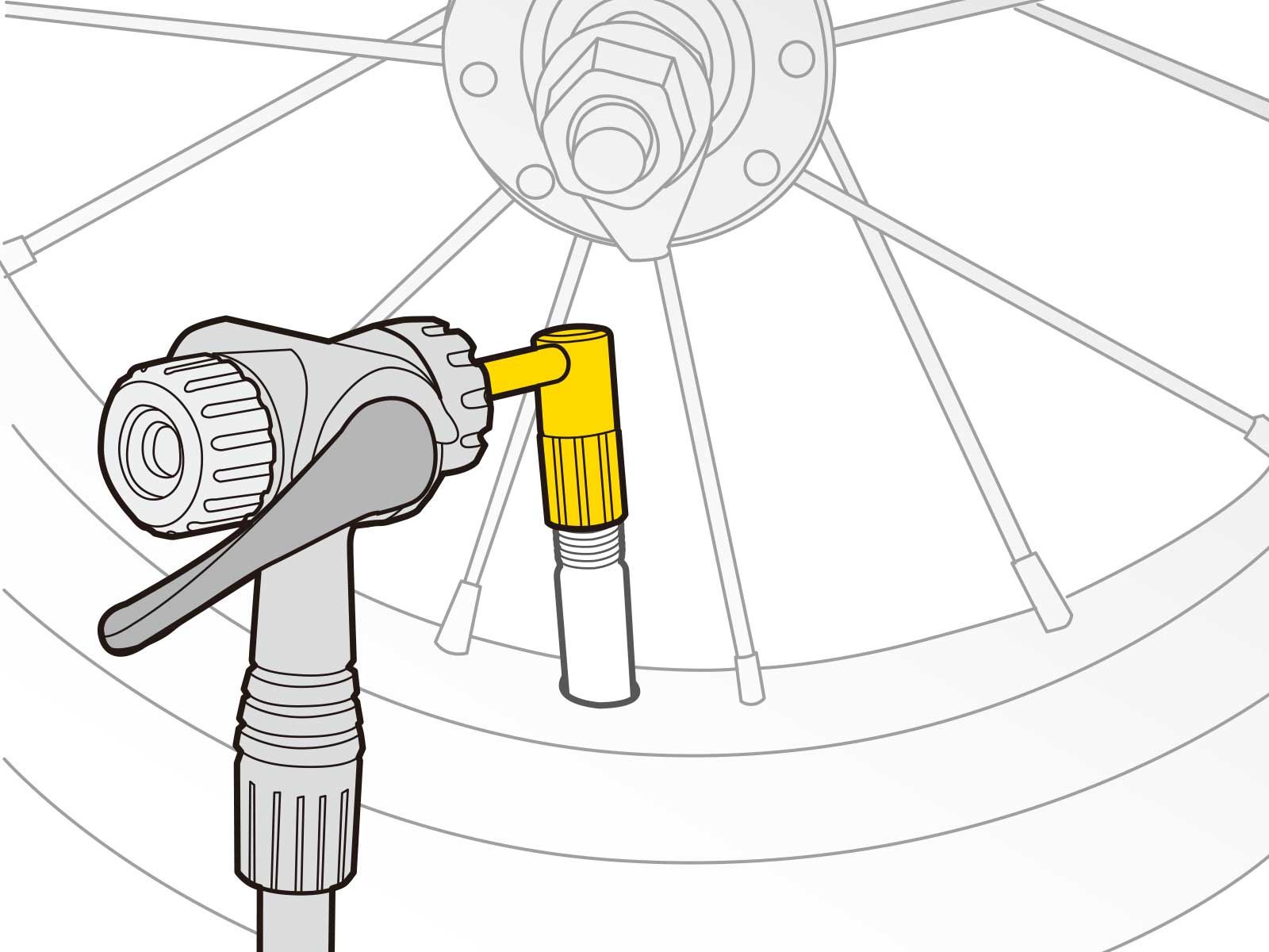 Adaptador válvula Schrader Topeak PRESSURE RITE - Imagen 2