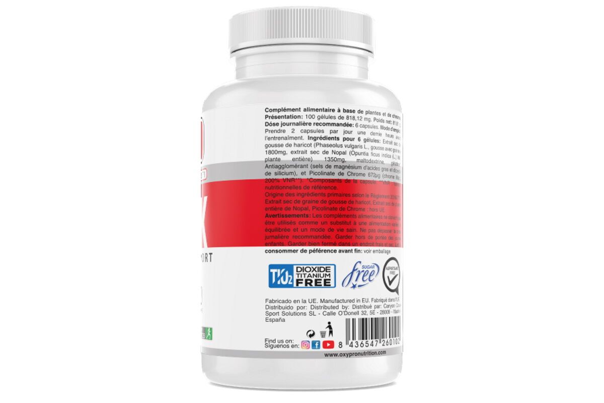 Quemador de grasa OXIPRO H-Block - Imagen 2