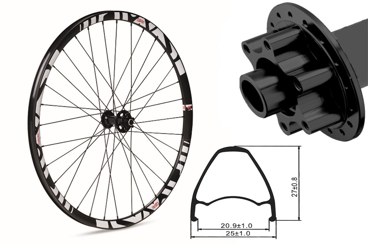 Rueda delantera aluminio MTB GTR SL20 29" Blanco Disc 6 Tornillos Boost