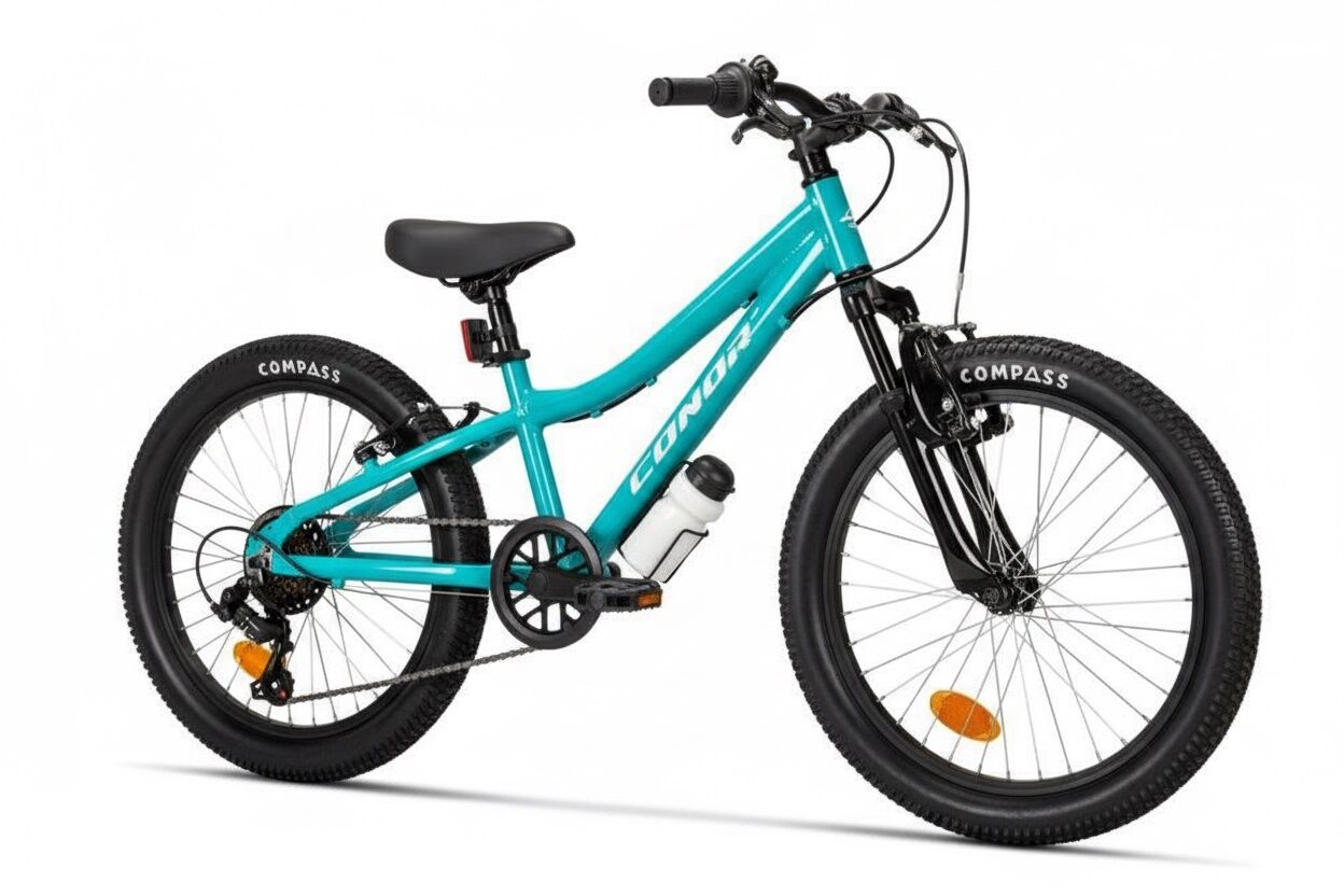 Bicicleta infantil Conor Kid 20 MTB azul con suspensión delantera y 6v Shimano