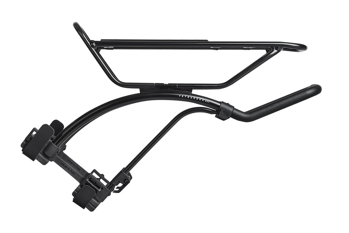 Portabultos trasero Topeak TetraRack M2L Strap original para MTB suspensión completa o rígida, montaje rápido con correas, sistema QuickTrack, compatible con bolsas E-Xplorer y MTX, elementos de autenticidad y garantía oficial