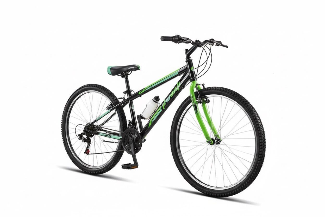 Bicicleta de montaña JL Wenti 29 MTB ECO B300 amarilla, cuadro acero, 18v V-Brake