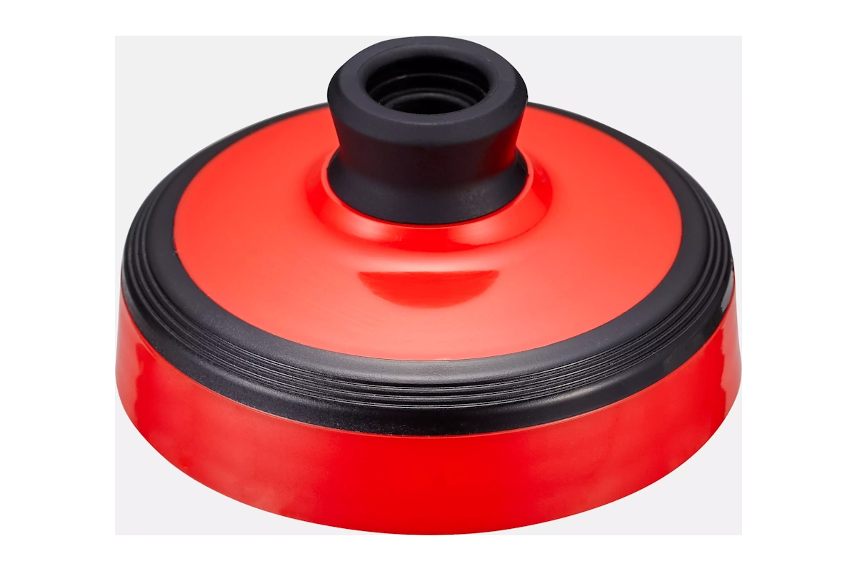 Tapa bidón Specialized OMNI Cap Red con válvula auto-sellante antigoteo y agarre de goma