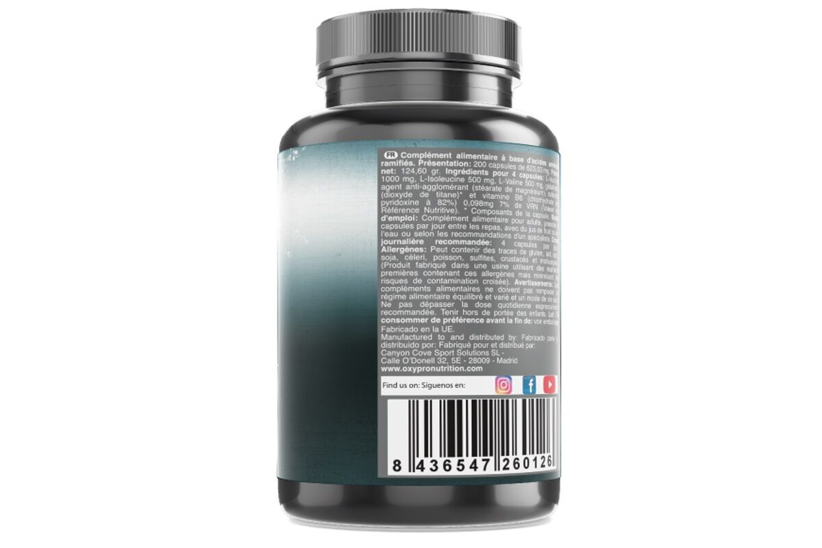 BCAA OXIPRPO 200 Cápsulas - Imagen 2