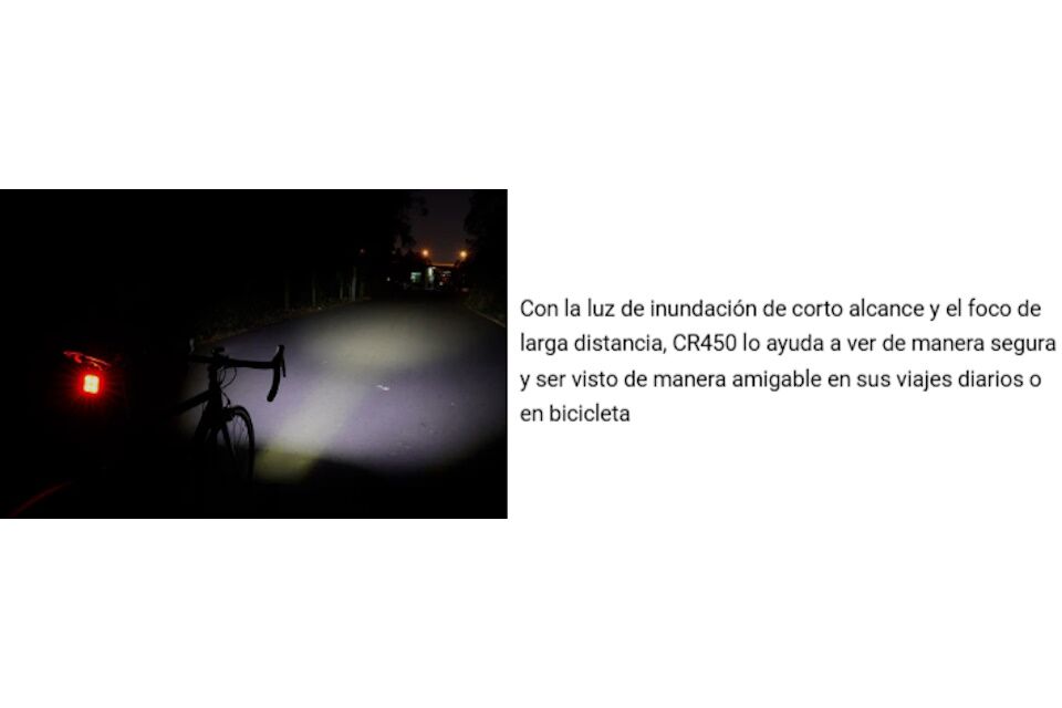 Foco delantero Ravemen CR450 450 Lúmenes - Imagen 3