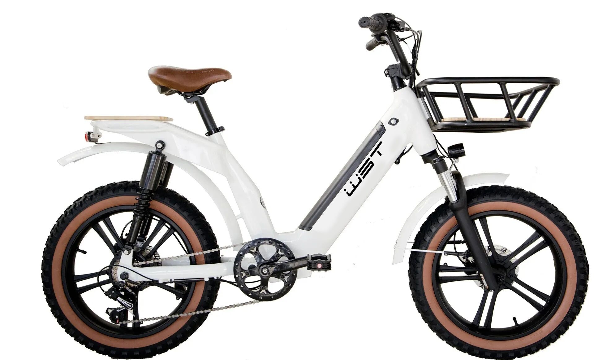 Bicicleta eléctrica ruedas gordas 20" - FAT E-Bike CARGO LIPARI - Blanco