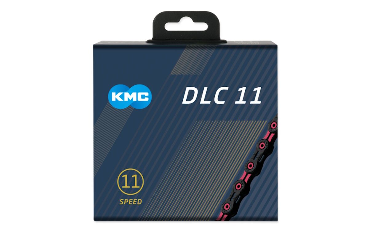 Cadena KMC 11V Super Light DLC NEGRO-ROSA 118P - Imagen 2