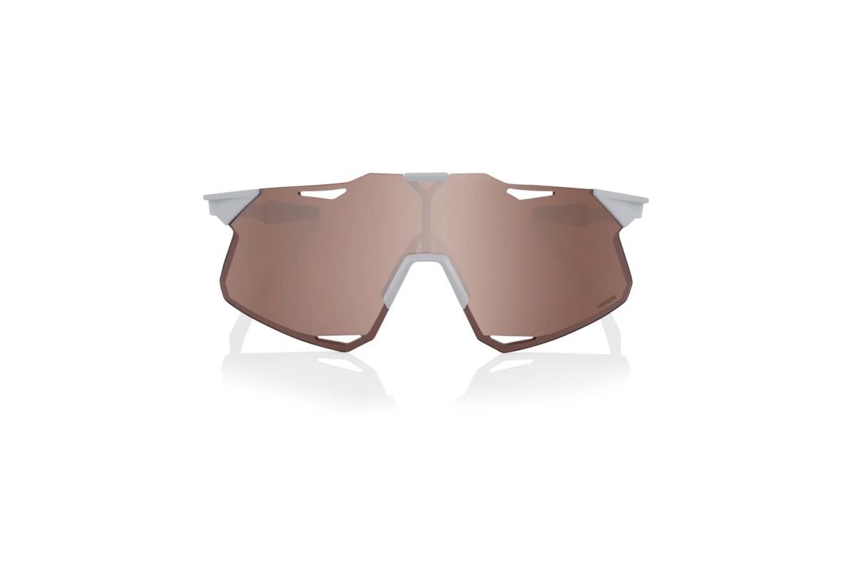 Gafas ciclismo 100% - HYPERCRAFT®- Matte Stone Grey - HiPER Crimson Silver Mirror Lens - Imagen 2