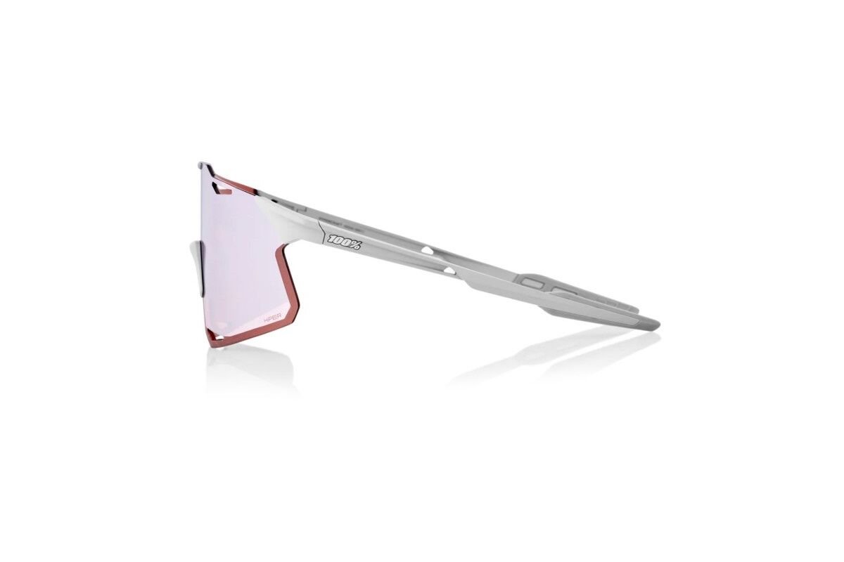 Gafas ciclismo 100% - HYPERCRAFT®- Matte Stone Grey - HiPER Crimson Silver Mirror Lens - Imagen 3