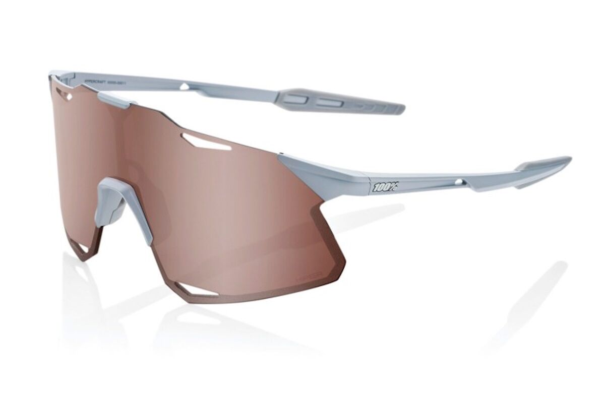 Gafas ciclismo 100% - HYPERCRAFT®- Matte Stone Grey - HiPER Crimson Silver Mirror Lens