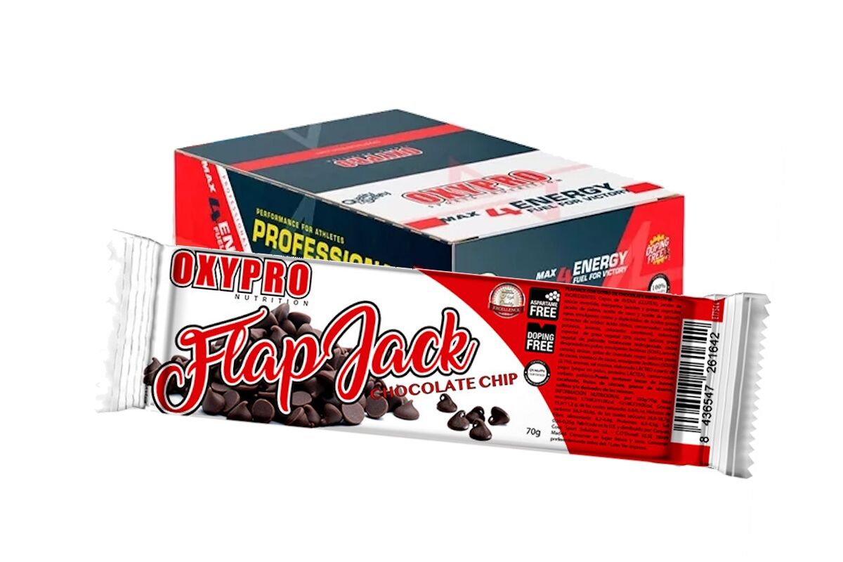 Barrita de avena OXIPRO - FLAP JACK - Chocolate chips - Imagen 3