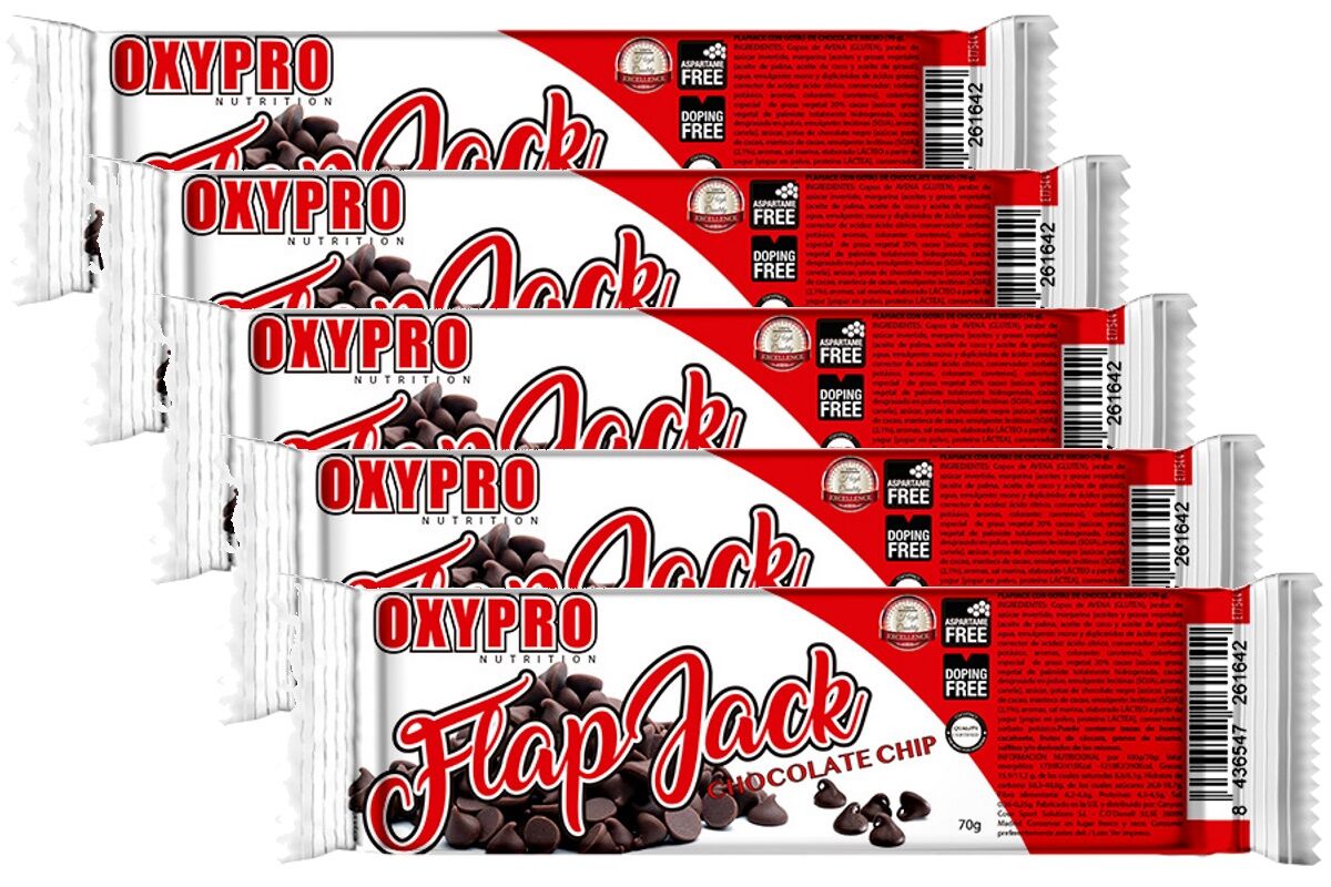 Barrita de avena OXIPRO - FLAP JACK - Chocolate chips - Imagen 2