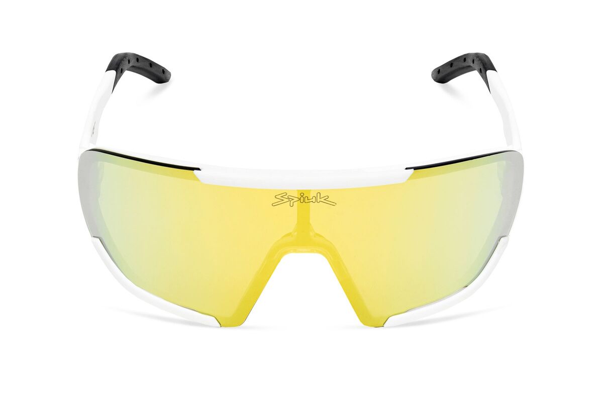 Gafas deportivas SPIUK NEBO - Montura Blanca Lente Espejo Amarillo - Imagen 2