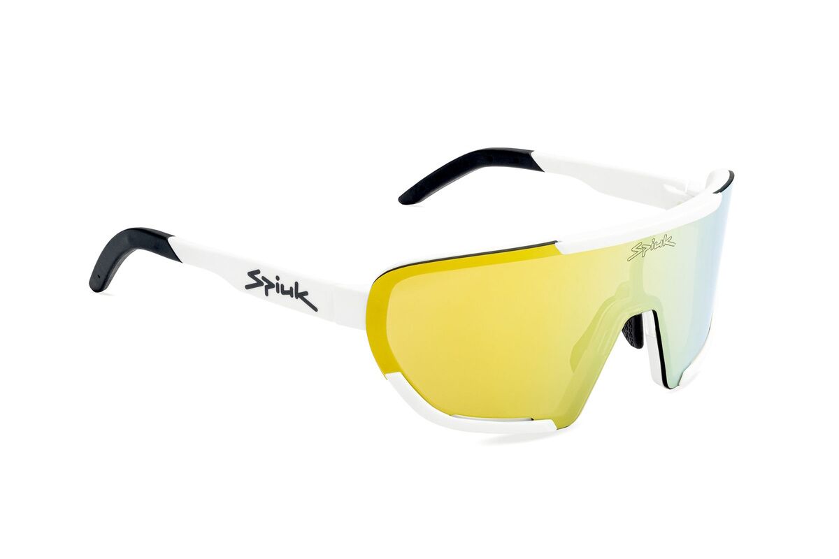 Gafas deportivas SPIUK NEBO - Montura Blanca Lente Espejo Amarillo