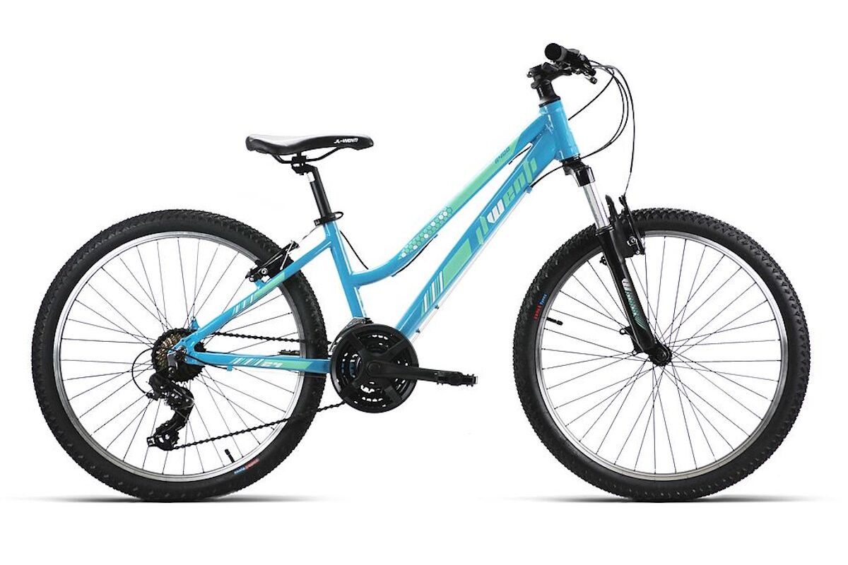 Bicicleta JL Wenti G400 26" de aluminio con barra baja y suspensión delantera. 21V con doble mando Shimano, V‑brake, ruedas aluminio interior negro, potencia ahead y pedalier sellado. Bielas de aluminio Shimano.
