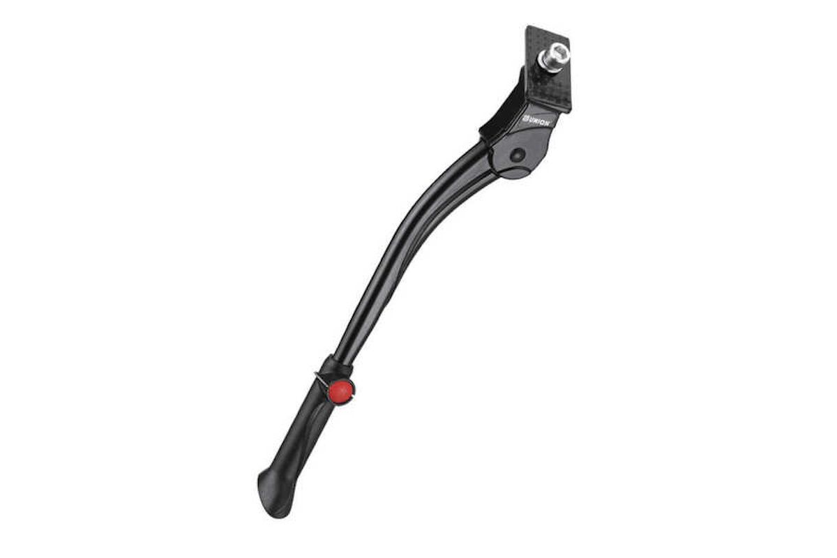Pata de cabra lateral negra KS-20 para bici urbana ruedas 24 a 28