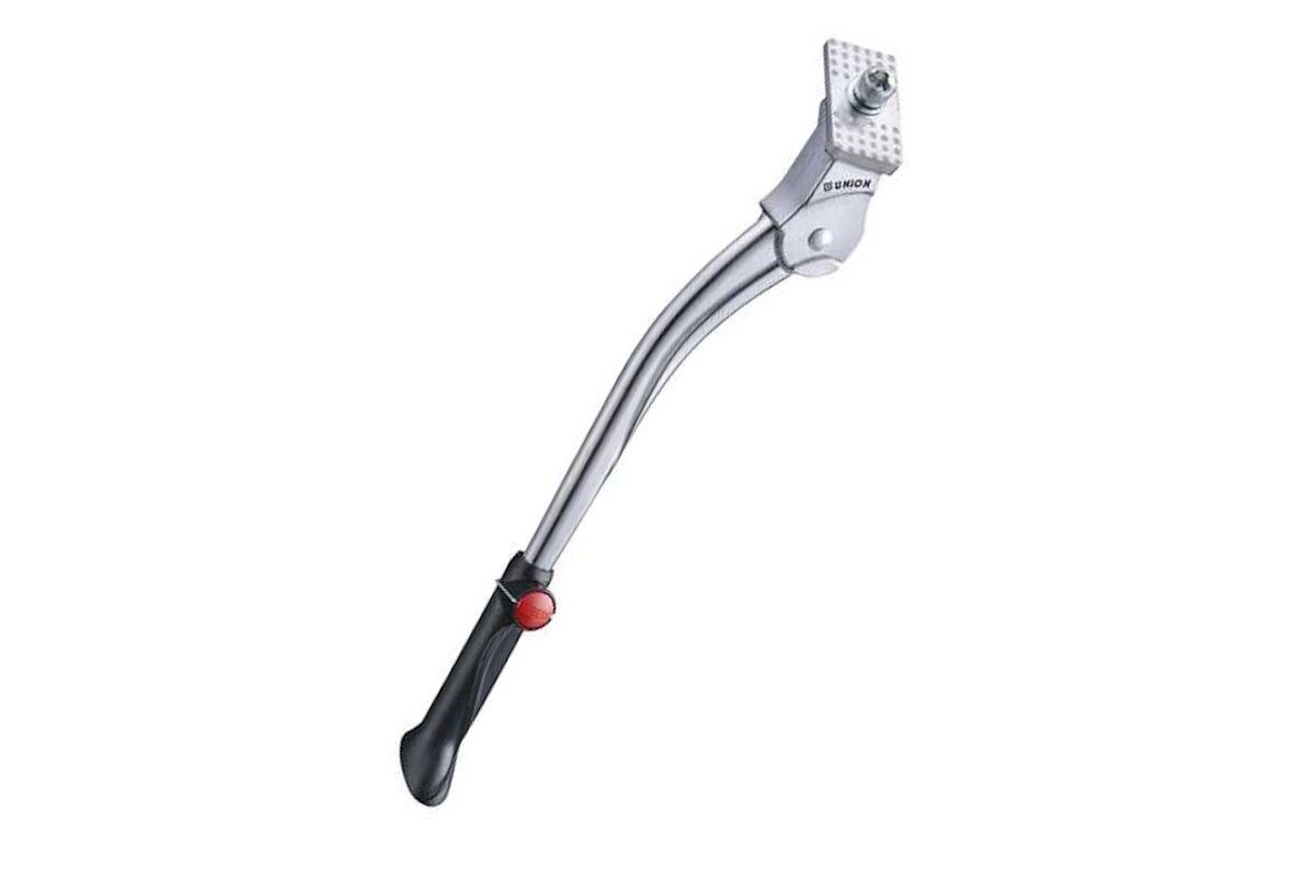 Caballete lateral KS-20 aluminio plata ajustable para bicicleta 24-28 pulgadas