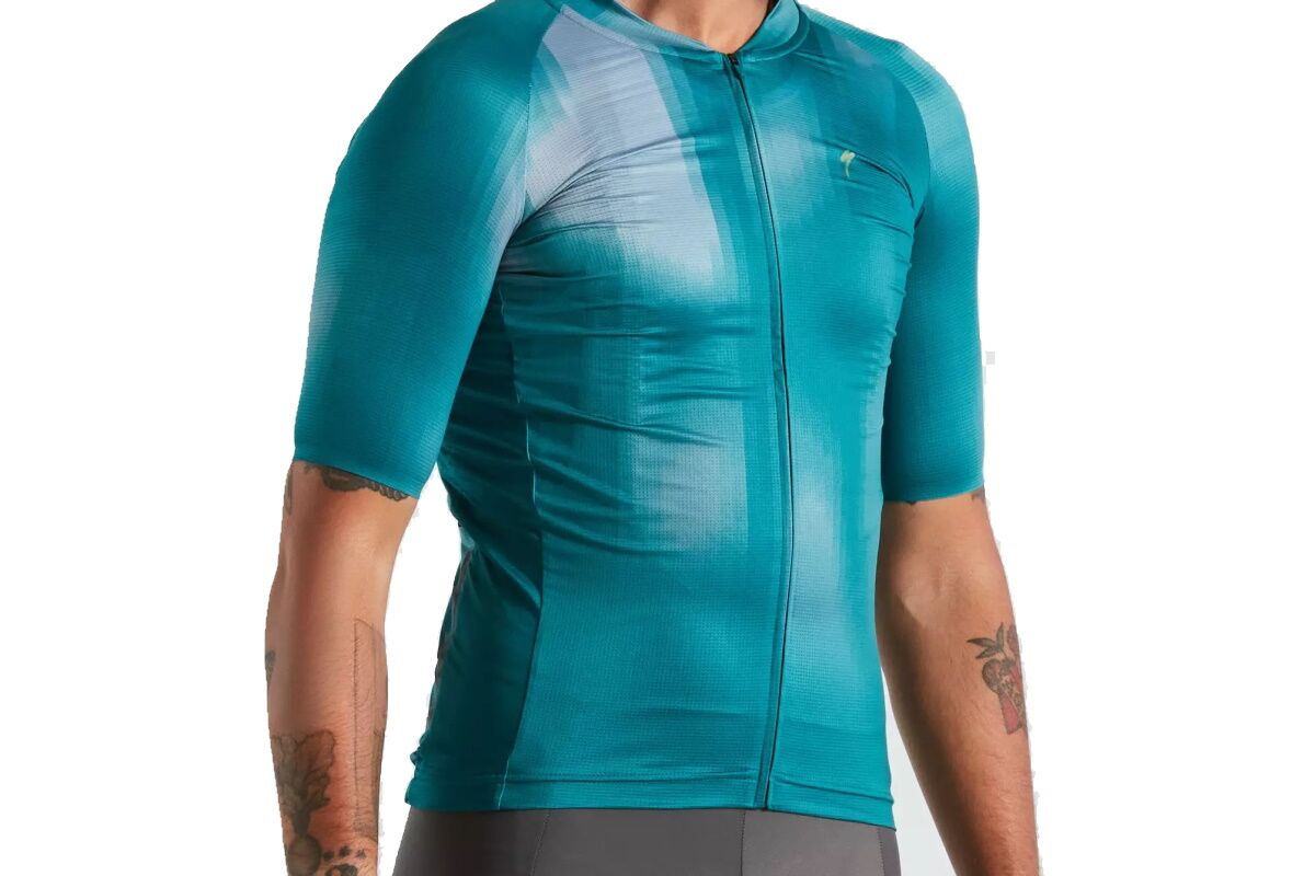 Maillot manga corta hombre SPECIALIZED - SL AIR DISTORTION - TROPICAL TEAL