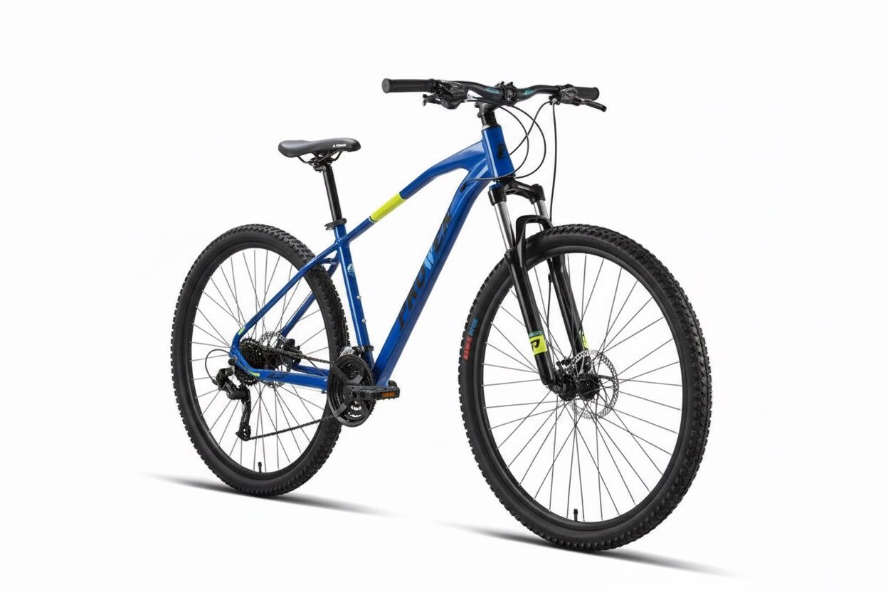 MTB aluminio ligera JL‑Wenti PRO100 27,5/29” con suspensión bloqueable, frenos hidráulicos y 24 velocidades. Bicicleta española con repuestos nacionales.