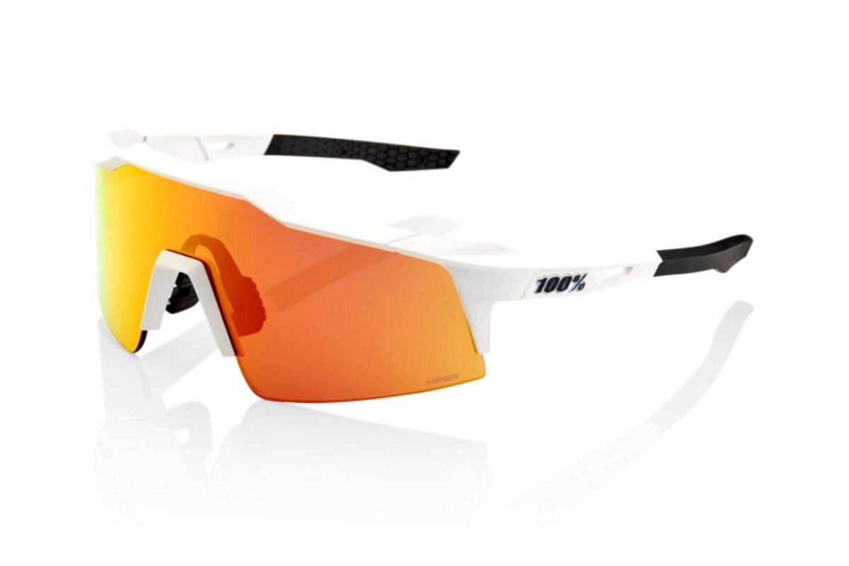 Gafas ciclismo 100% - SPEEDCRAFT® SL - Soft Tact Off White - Hiper® Red Multilayer Mirror Lens