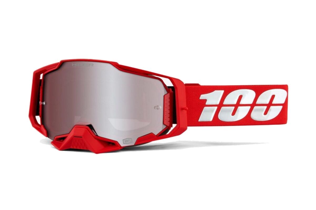 Gafas máscara 100% - ARMEGA® Goggle - Red - Hiper® Silver Mirror Lens