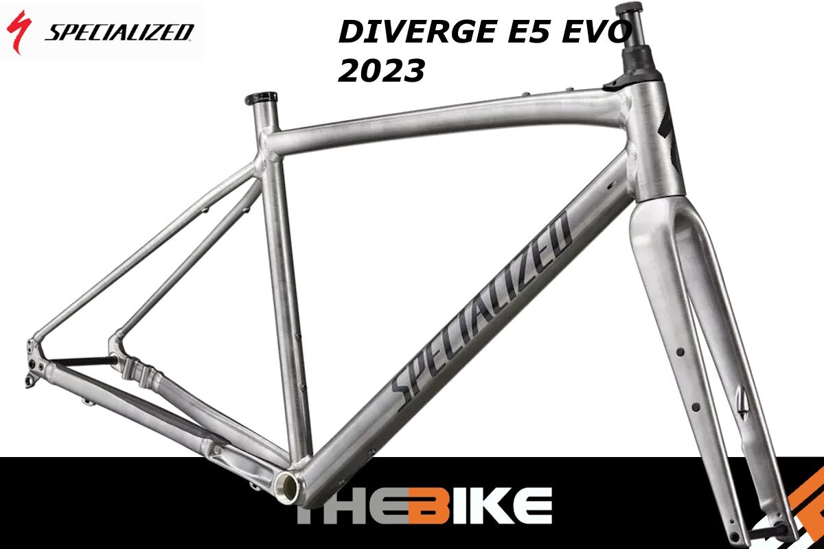 Cuadro Specialized Diverge E5 EVO 2023 GLOSS BRUSHED SMOKED LIQUID METAL/BLACK