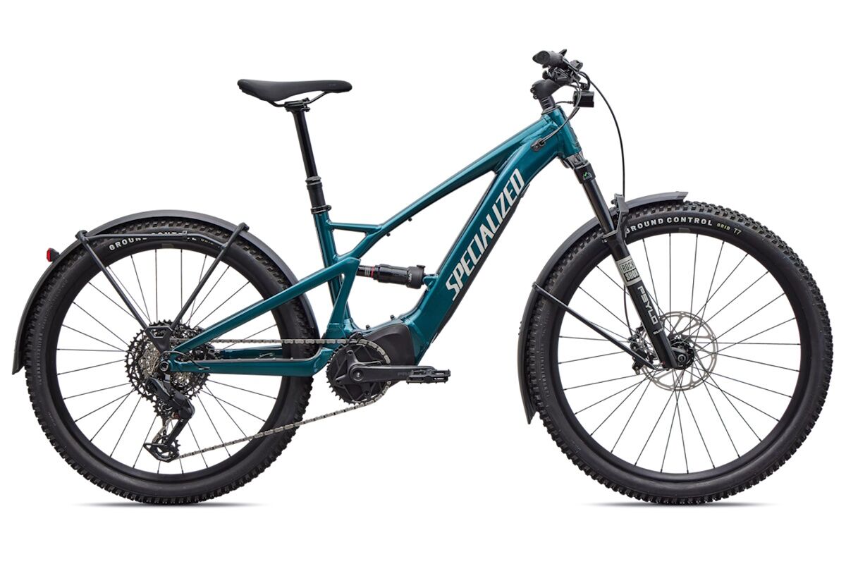 Bicicleta eléctrica Specialized Turbo Tero X 5.0 2026, motor Full Power 2.0 70 Nm, batería 710 Wh, suspensión doble 130/120 mm Sram/RockShox, transmisión SRAM Eagle 70 T-Type 12 velocidades, ruedas mullet, portabultos 30 kg, luces Lezyne, asistencia inigualable, ideal para aventura y terrenos difíciles.