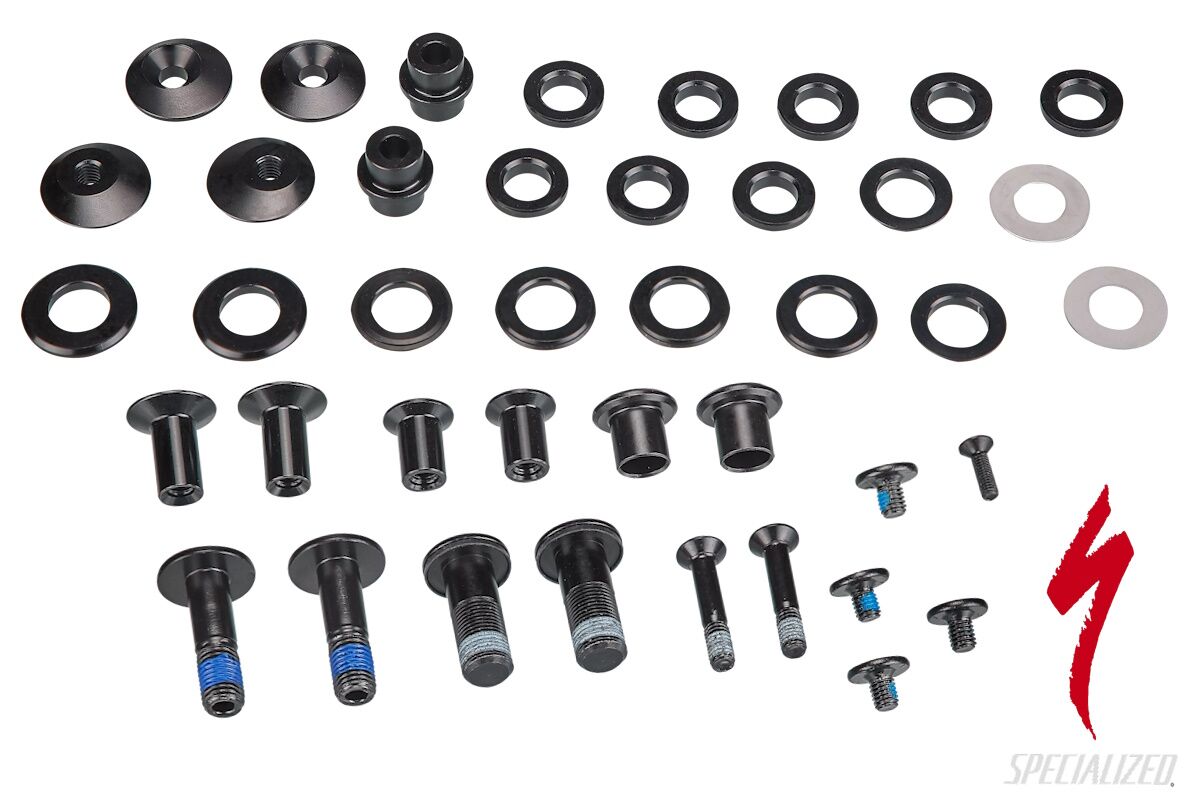 Kit pernos pivote suspensión Specialized S210500012 para Levo Gen.3 2022 con espaciadores y chip de ajuste original