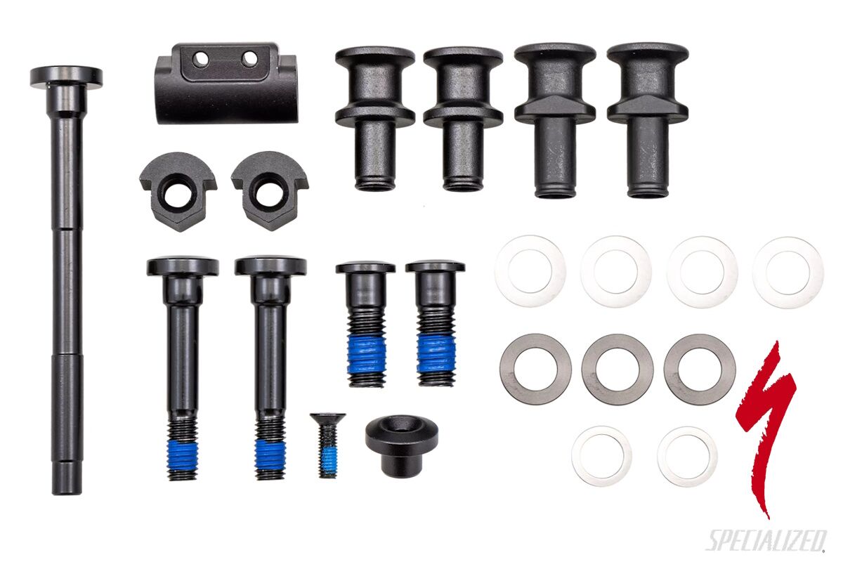 Kit de tornillería original Specialized S240500004 para montaje de motor en bicicletas Levo FSR Gen.3, incluye pernos, arandelas y espaciadores para cuadros de aleación y carbono