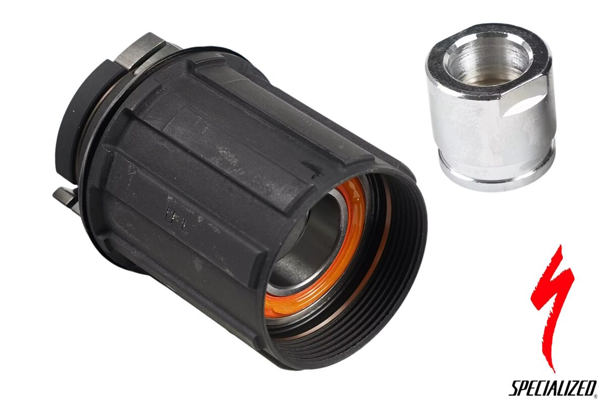 Cuerpo de buje libre Shimano HG Fórmula HiLo 3 trinquetes S192100005, recambio original Specialized para bujes de montaña con rodamiento sellado y tapa de extremo.