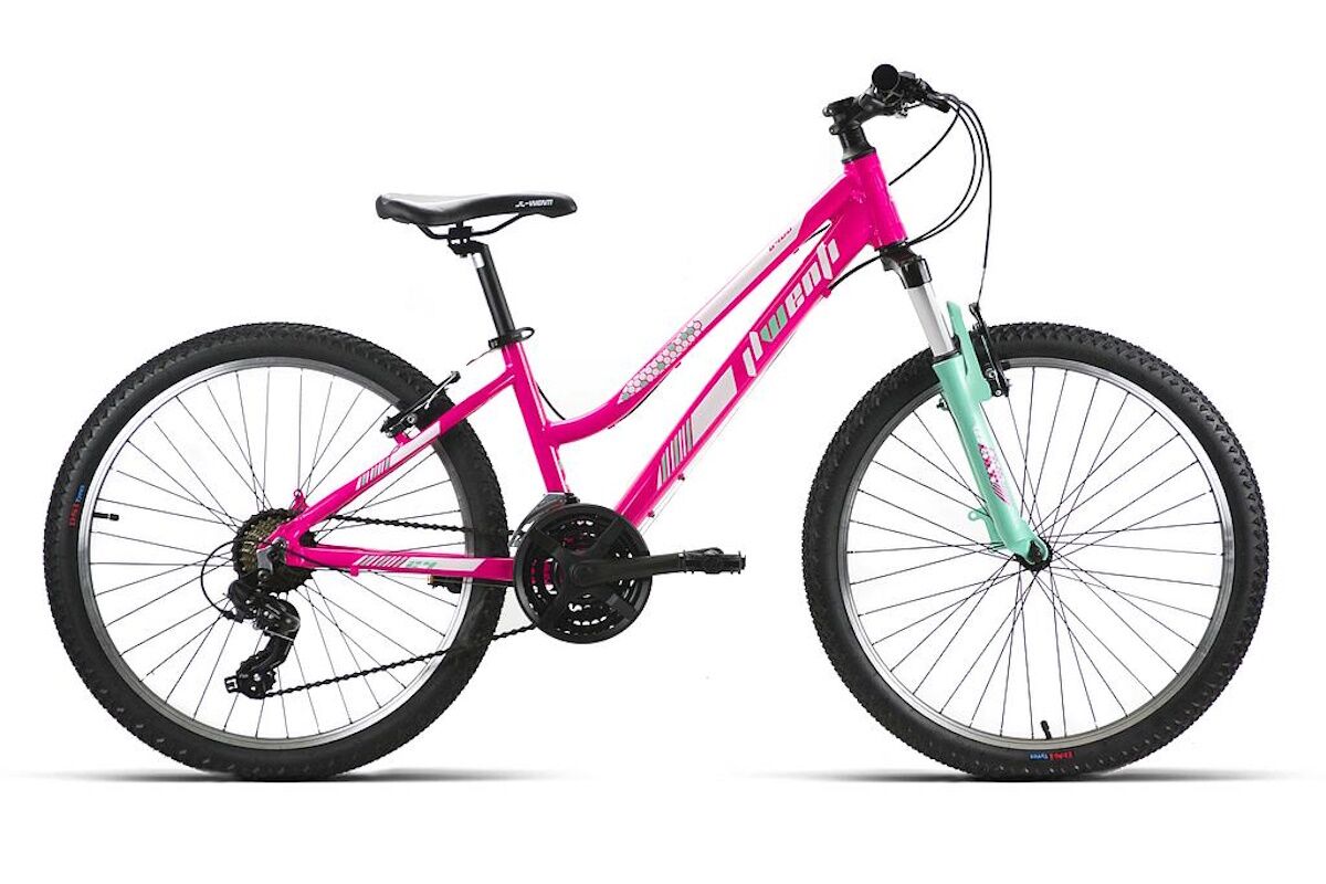 Bicicleta JL Wenti G400 26" de aluminio con barra baja y suspensión delantera. 21V con doble mando Shimano, V‑brake, ruedas aluminio interior negro, potencia ahead y pedalier sellado. Bielas de aluminio Shimano.