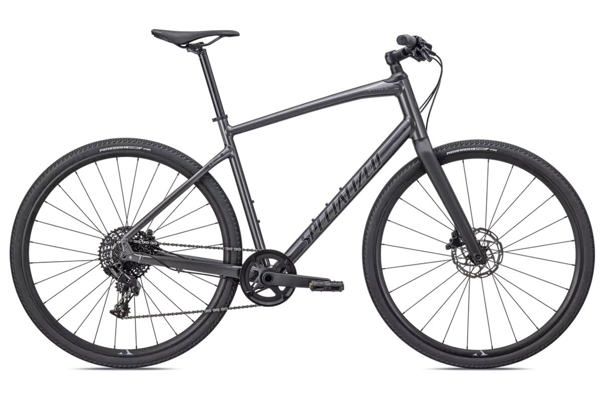 Bicicleta Specialized Sirrus X 4.0 2022 en tallas XXS, XS y S, ideal para movilidad urbana y cicloturismo, con suspensión Future Shock, horquilla de carbono, frenos hidráulicos y transmisión 1x11, perfecta para jóvenes y personas de menor estatura.