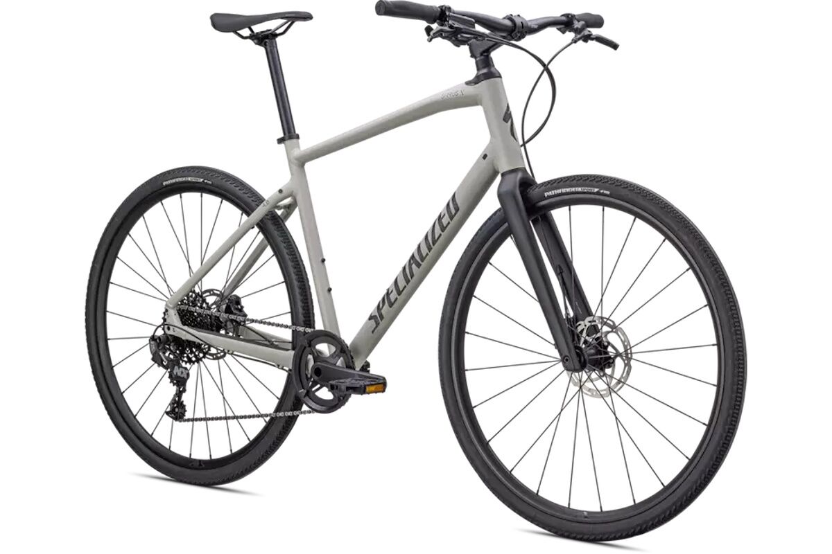 Bicicleta mixta urbana pista fitness Specialized Sirrus X 4.0 color Satin White Mountain componentes premium a precio de liquidacion