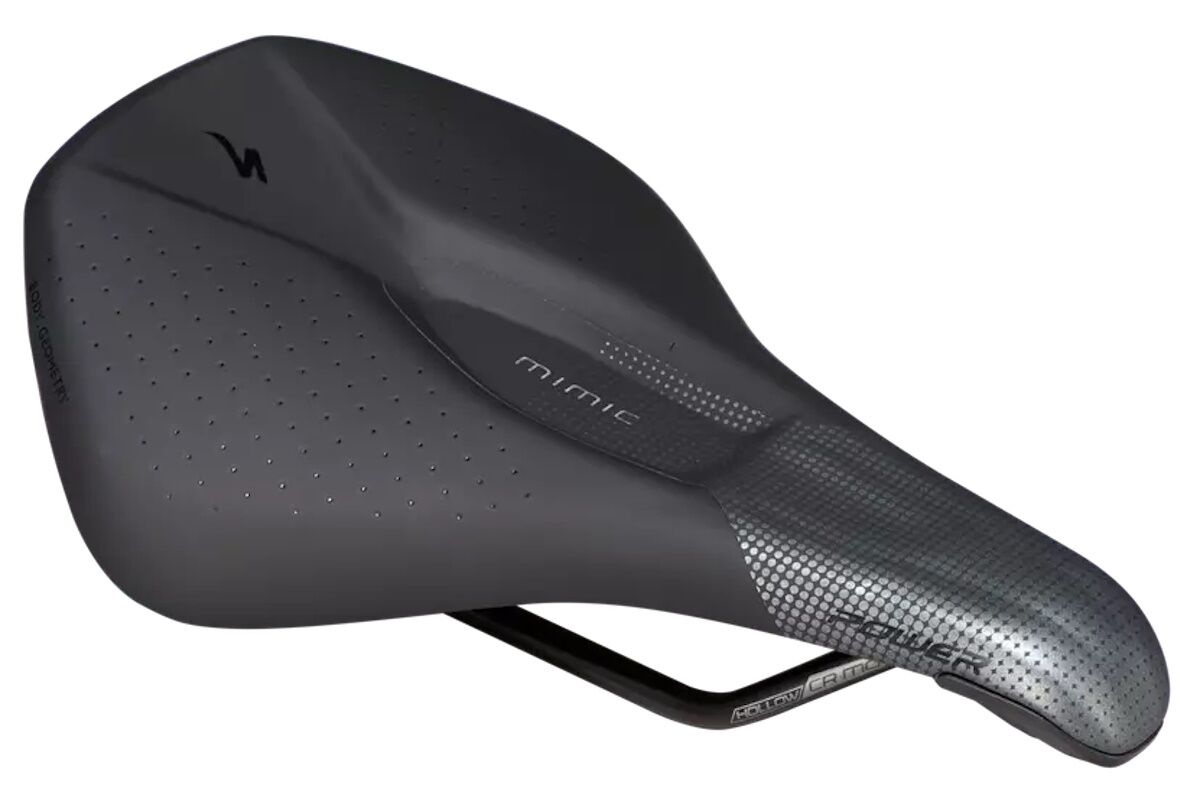 Sillín Specialized Power Comp con tecnología Mimic, raíles huecos de Cr-Mo, acolchado de Nivel II, diseño Body Geometry y compatibilidad con montaje SWAT™.