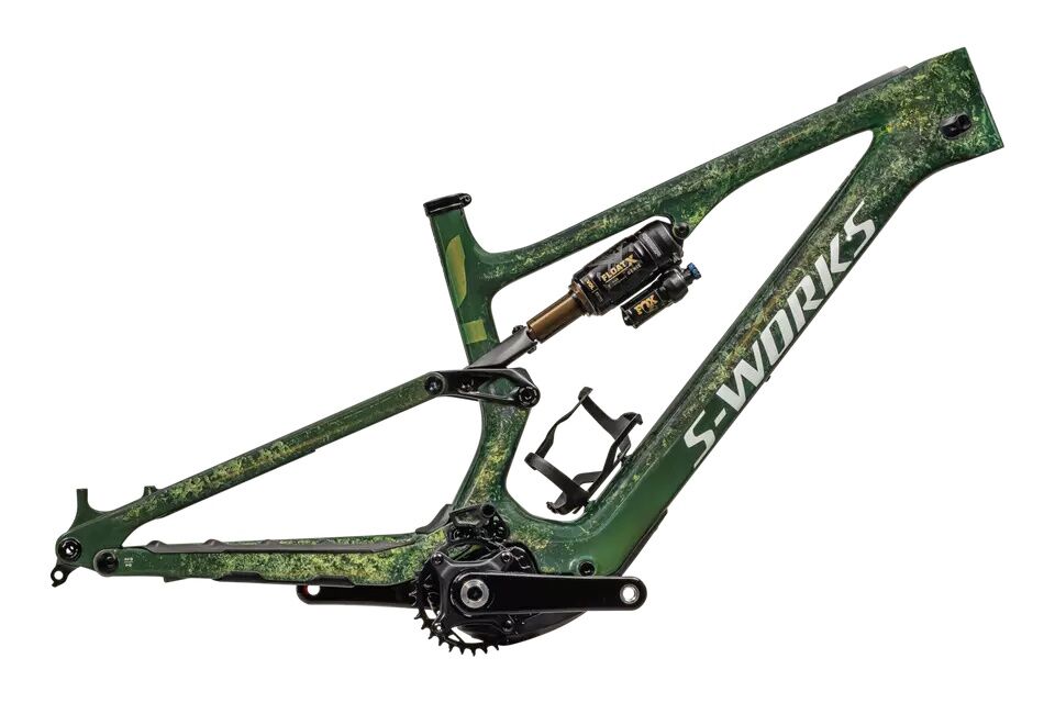 Cuadro Specialized S-Works Turbo Levo SL - 2025 - Team Yellow Tint / Pearl Impasto / Dark Moss Green / Metallic White Silver