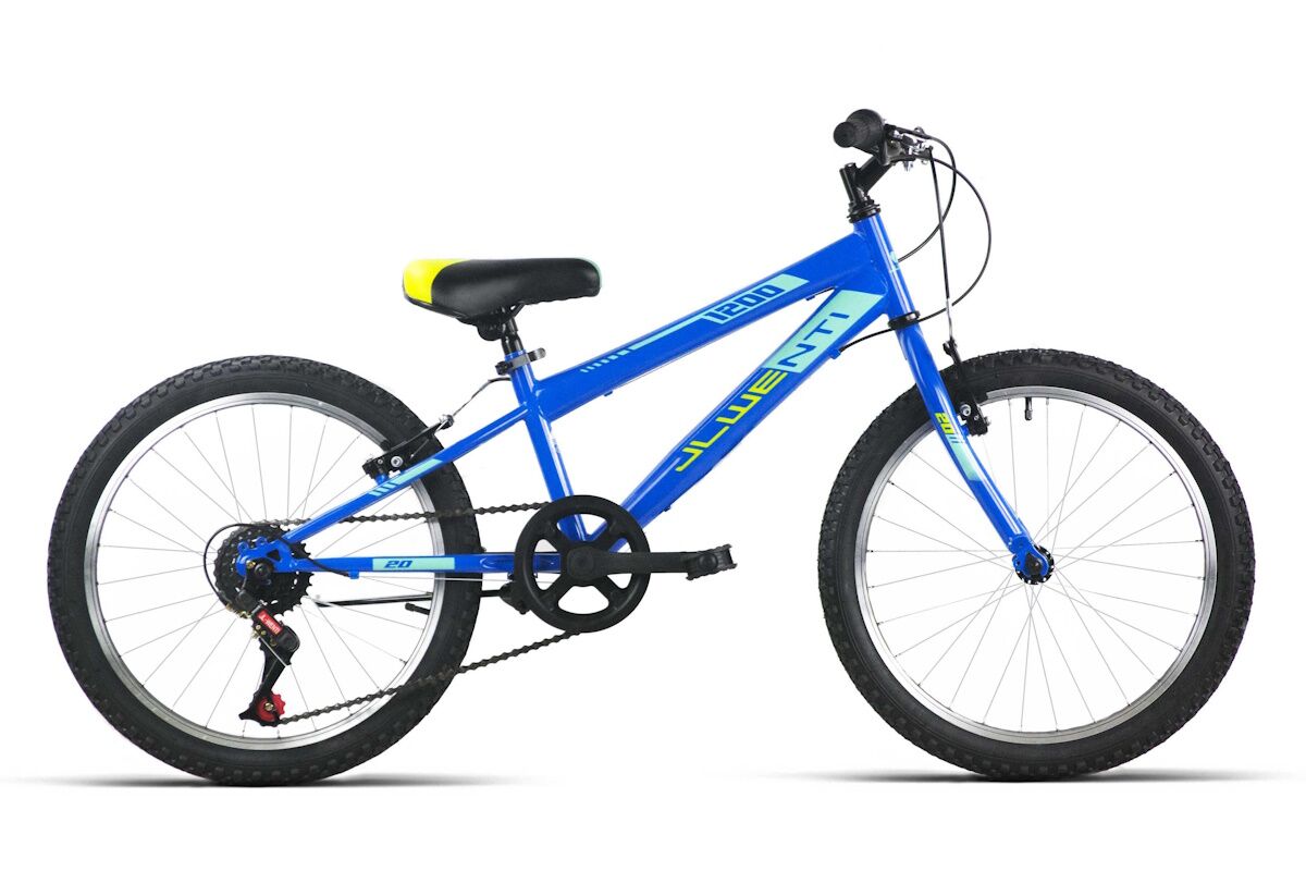 Bicicleta infantil JL Wenti 20" y 5 velocidades, acero ultraligero, barra alta estilo MTB o barra baja estilo paseo, 1 velocidad. Color azul