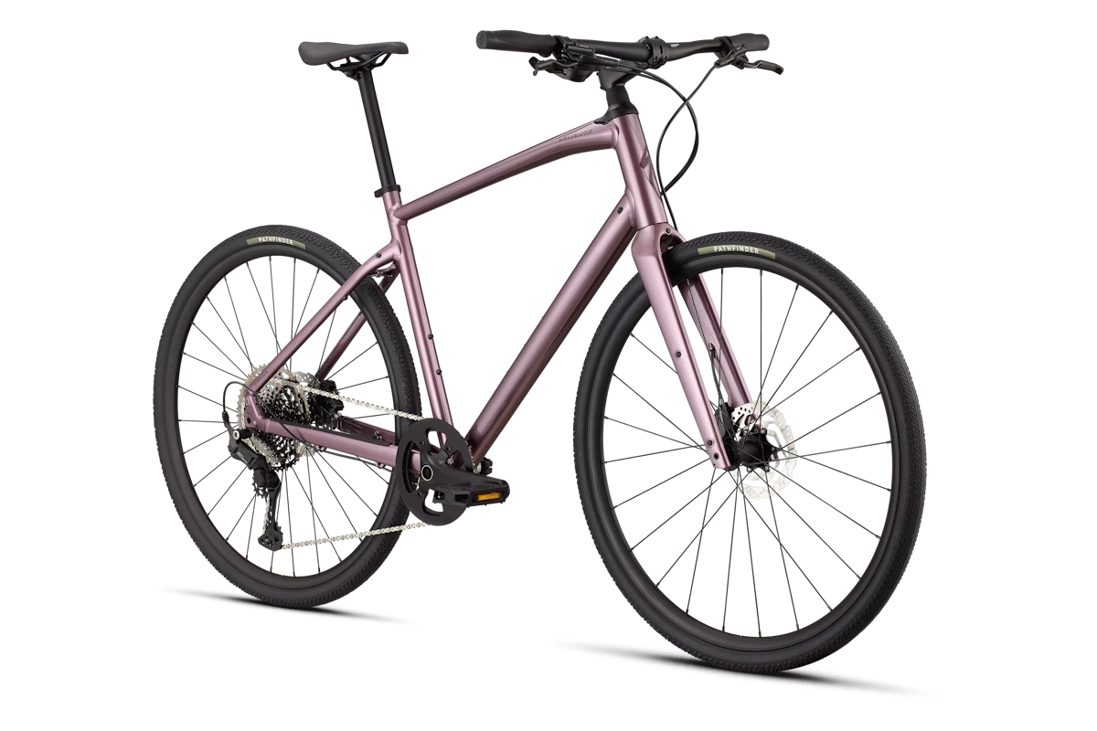 Bicicleta Specialized Sirrus X 4.0 2026 color Gloss Quartz Metallic, cuadro de aluminio A1SL, horquilla de carbono con Future Shock 1.5 y frenos de disco hidráulicos
